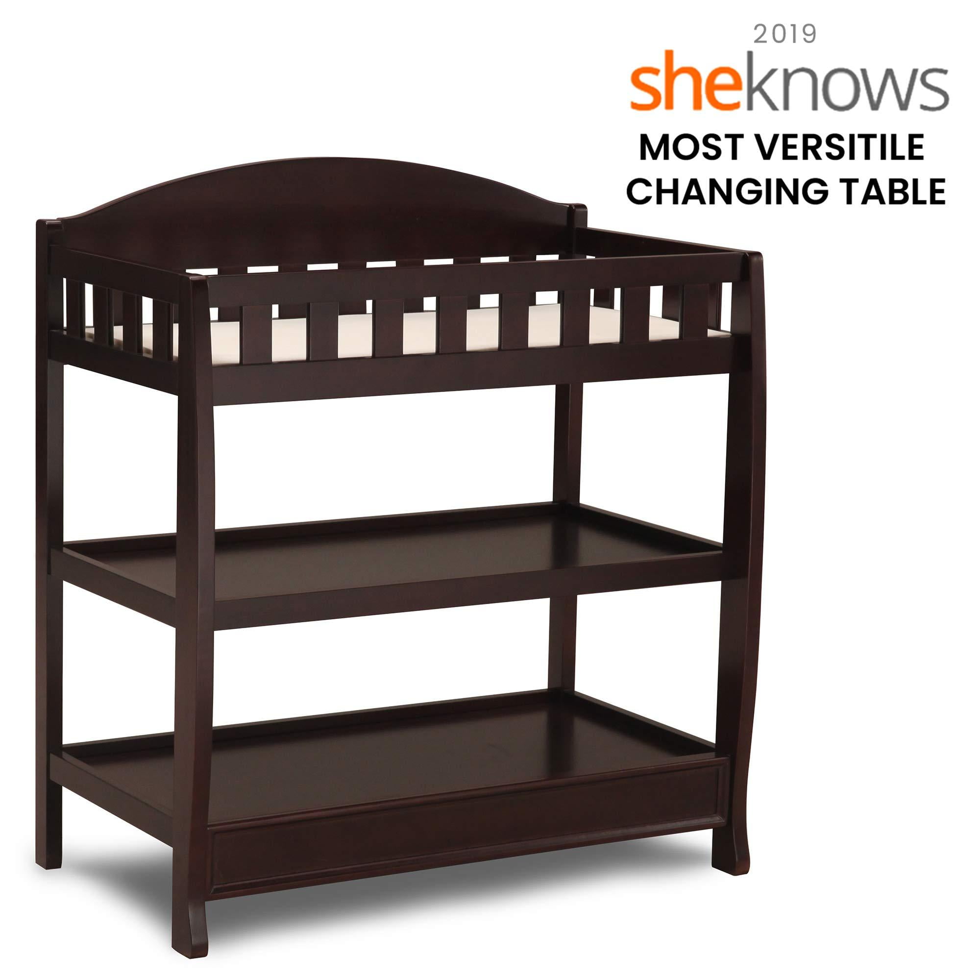 Delta Children Infant Changing Table with Pad, Dark Chocolate