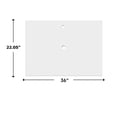thumbnail image 4 of Modern 36" Solid Surface Minimalist Thin Vanity Countertop - White, 4 of 5