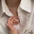 thumbnail image 2 of MATROOY New 925 Sterling Silver Necklace Geometric Shape Pendant Shiny Clavicle Chain-A2, 2 of 7