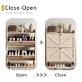 thumbnail image 6 of ANHDAH Shoe Cabinet with Flip Drawers, Freestanding Hidden Shoe Organizer for Entryway, Narrow Shoe Rack for Front Door Entrance (White Oak, 2-Tier), 6 of 7
