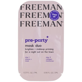 Freeman Pre-Party Priming Facial , Makeup Prep, 0.23 fl. oz. /7 ml & 0.08 fl. oz. /2 ml Sachet