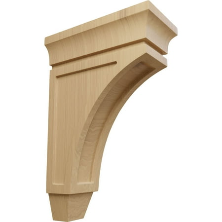 Ekena Millwork 4"W x 8"D x 12"H Medium Lucan Wood Corbel, Cherry