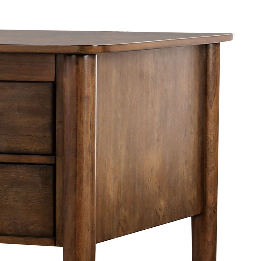 Furniture of America Jennay Solid Wood 4-Drawer Storage Executive Desk, Antique Oak