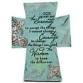 thumbnail image 3 of serenity prayer aqua filigree 4 x 6 resin stone table top cross decoration, 3 of 3