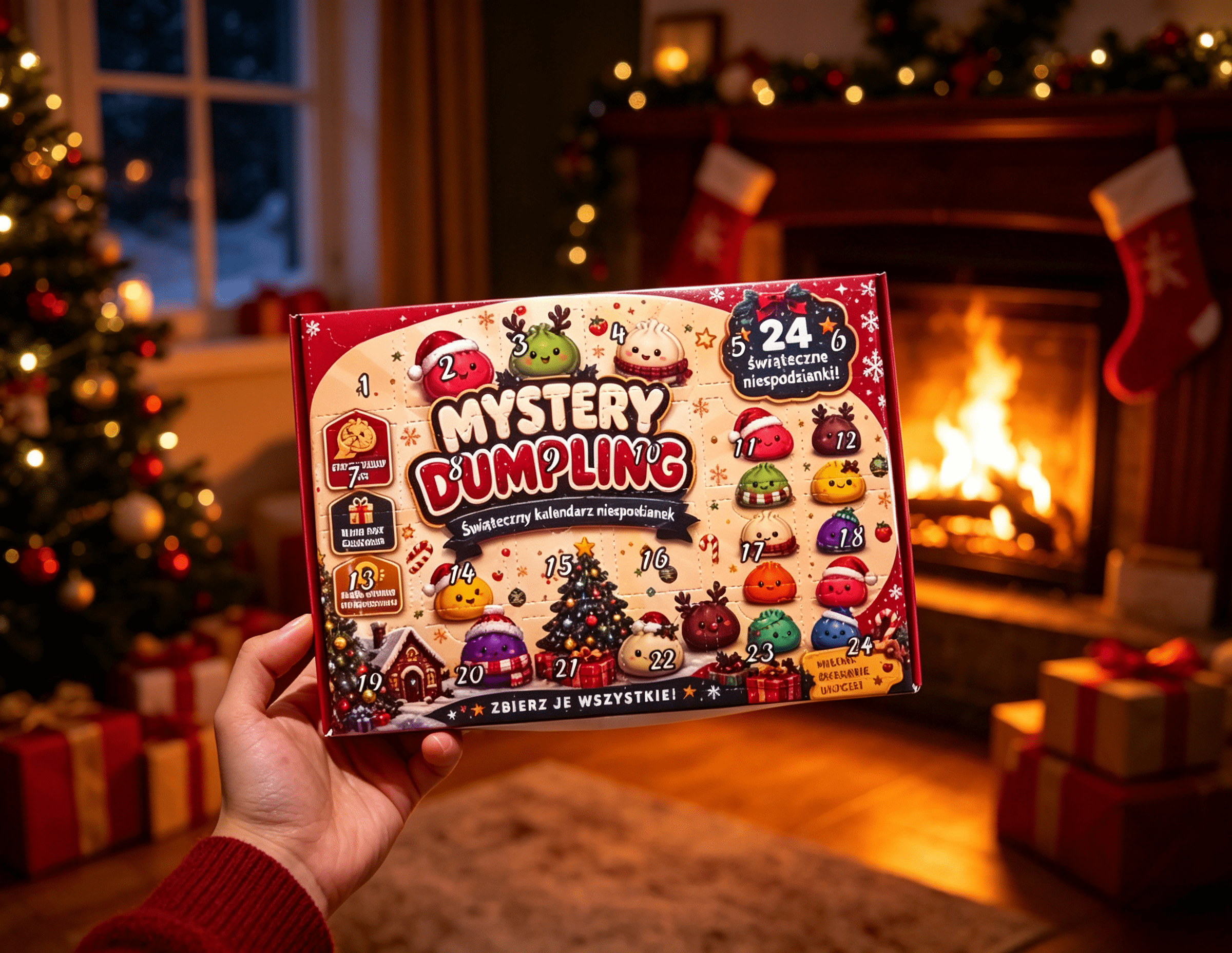 Christmas Dumpling Advent Calendar 2026, Dumpling Squishy Mystery Countdown Advent with 24 Surprise Gifts for Party Favors & Stocking Stuffers, Soft Stress Relief Squeeze Fidget Toys for Anxiety