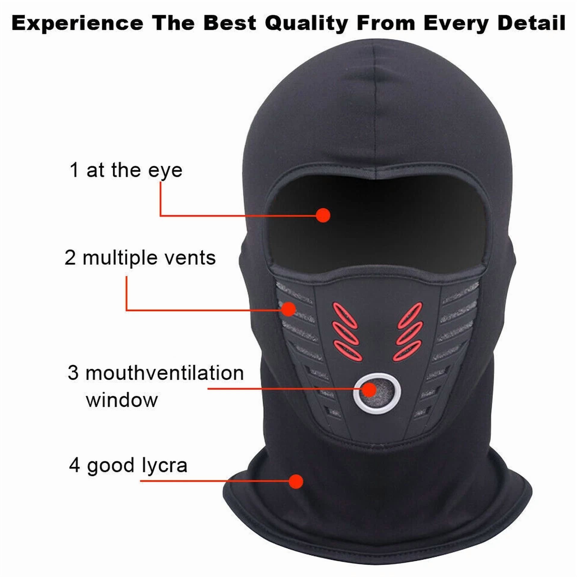 CIRCLE- 2Pack Mens Balaclava Ski Full Face Mask Uv Protection Motorcycle Hood Helmet Hat