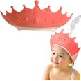 thumbnail image 1 of YaoHui Chapeau de Douche pour Bébé, Rouge, Bonnet de Douche pour Bébé, Visière Réglable Bonnets de Bain, Bonnet de Shampooing pour Enfants, Bonnet de Douche pour Enfants Protection des Yeux, 1 of 7