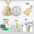 thumbnail image 6 of Hermah Womens Mens Gold Initial Letter Pendant Necklace Box Rolo Chain Optional, 6 of 6