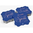 thumbnail image 4 of Inkdotpot Real Rose Gold Foil Let Love Sparkle Wedding Tags Favor Bracket Shape Hang Pack Of 50 Paper Tags, 4 of 6