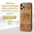 thumbnail image 2 of Case Yard Wooden Case Outside Soft TPU Silicone Slim Fit Shockproof Wood Phone Cover for Girls Boys Men and Women Supports Wireless Charging Royal Elephant Mandala Design case for iPhone-11-Pro-Max, 2 of 7