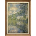 thumbnail image 2 of IDEA4WALL Premium Frame Wall Art Poplar Trees on The Epte by Claude Monet Antique Print Nature Wilderness Illustrations Fine Art Colorful Country Wall Decor for Living Room, Office - 26"x36" Natural, 2 of 5