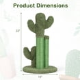 thumbnail image 3 of Gymax 22'' Cactus Cat Scratching Post Cute Vertical Cat Claw Scratcher w/ Sisal Rope Green, 3 of 9