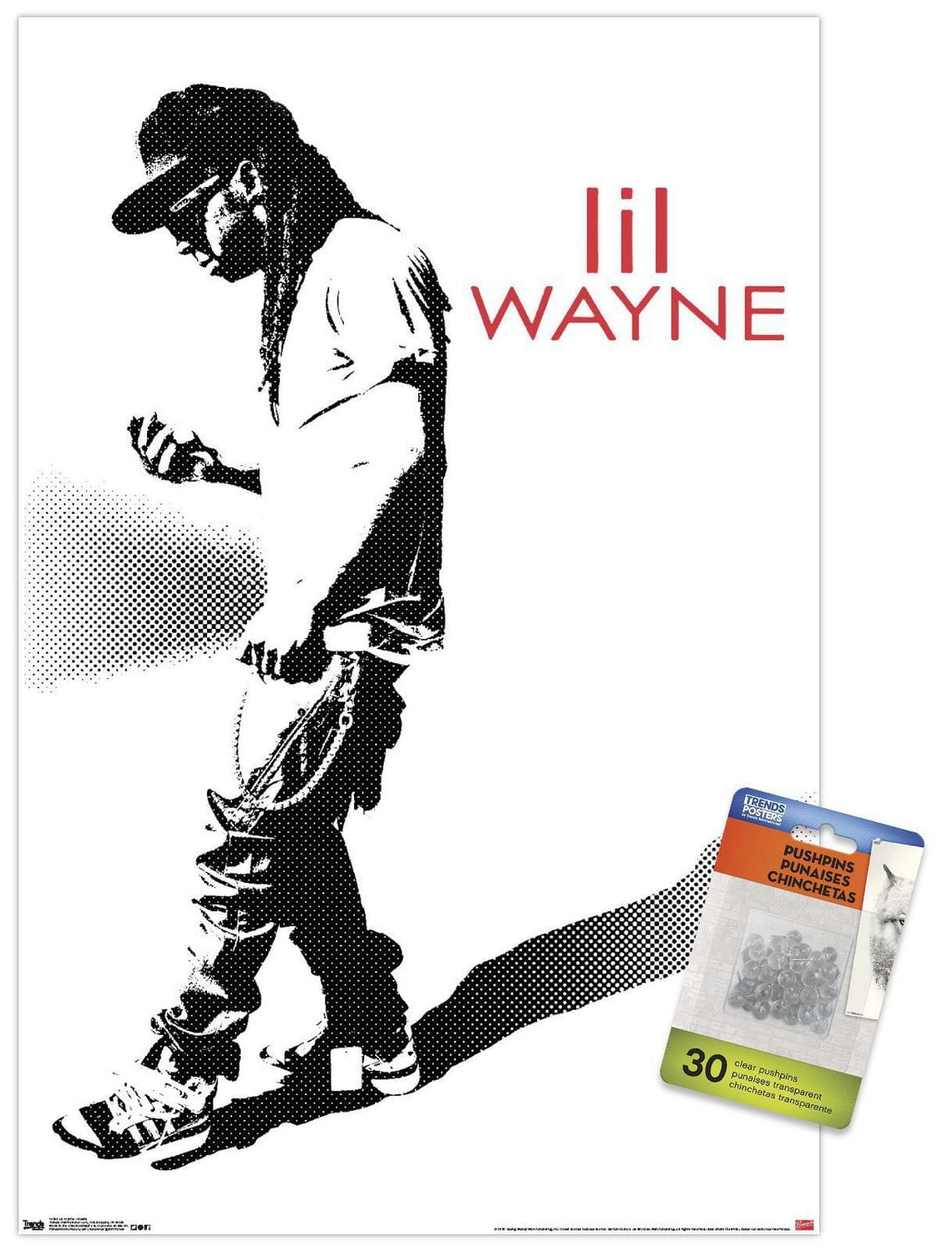Lil Wayne - Hustle Wall Poster, 14.725" x 22.375" Framed