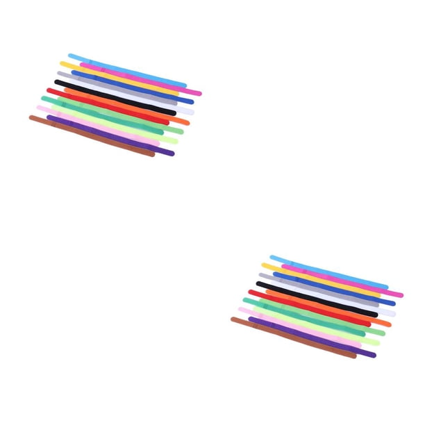 Billuyoard 15 piezas de collar elástico para cachorros, collares de identificación de animales, bridas para cables autoadhesivas reutilizables, L 2Conjunto