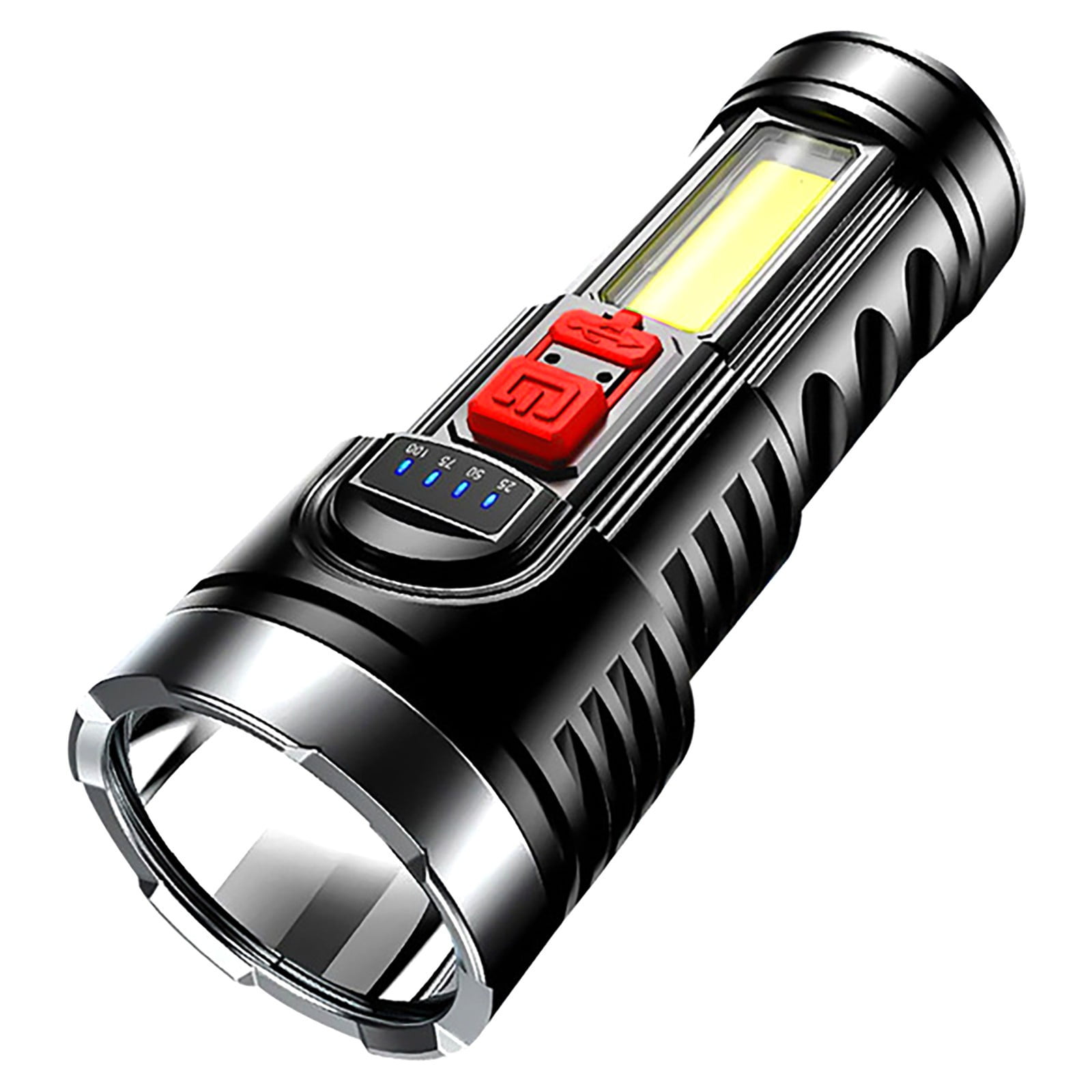 COB Led Flashlight Tactical Light Outdoor Super Bright Torch USB Rechargeable