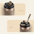 thumbnail image 2 of Taza de café portátil grande con acabado dorado, 2 of 4