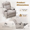 thumbnail image 2 of YSICK Small Recliner Chair for Small Spaces with Footrest Linen Living Room,Beige, 2 of 6