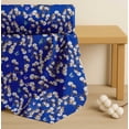 thumbnail image 4 of Soimoi Blue Cotton Poplin Fabric Butterfly,Robin & Cotton Ball Floral Fabric Prints By Yard 56 Inch Wide, 4 of 7
