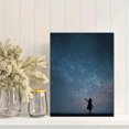 thumbnail image 2 of Silhouette Girl Reaching for Starry Sky Canvas Wall Art, Celestial Print for Living Room Bedroom Office Coffee Shop Hallway Decor, 2 of 8