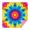 Colorful Tie Dye, variant on Rainbow Tie Dye Mandala Pattern Square Tablecloth,Waterproof Square Table Cover,Wipeable Spillproof Washable Table Cover for Home Kitchen Party Decor 42"X42"(107x107cm)