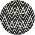 thumbnail image 2 of SAFAVIEH Cambridge Sam Geometric Wool Area Rug, Black/Ivory, 6' x 6' Round, 2 of 8