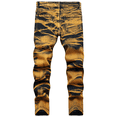 thumbnail image 2 of Boy's Slim Fit Jeans Skinny Fashion Comfy Denim Pants Yellow 10, 2 of 7