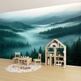 thumbnail image 6 of Wallpaper Misty Evergreen Forest Mountain Valleys Fog Atmospheric Peel and Stick Wall Murals 100"H x 144"W Removable PVC Wall Paper Self-Adhesive Wall Paintings Art Decor for Bedroom Living Room, 6 of 7