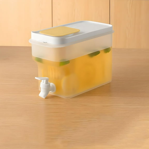 Refrigerator Water Dispenser with Faucet Large Capacity Cold Water Jug with Filter Summer Drink Container for Lemonade Iced Tea