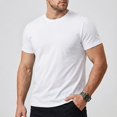 thumbnail image 2 of Men's Originals Lightweight T-Shirt,Tri-Blend Tee, Men's Short Sleeve T Shirts Soft Crew Neck Basic Tee Casual Summer Tops Regular Fit Daily Wear White L, 2 of 8
