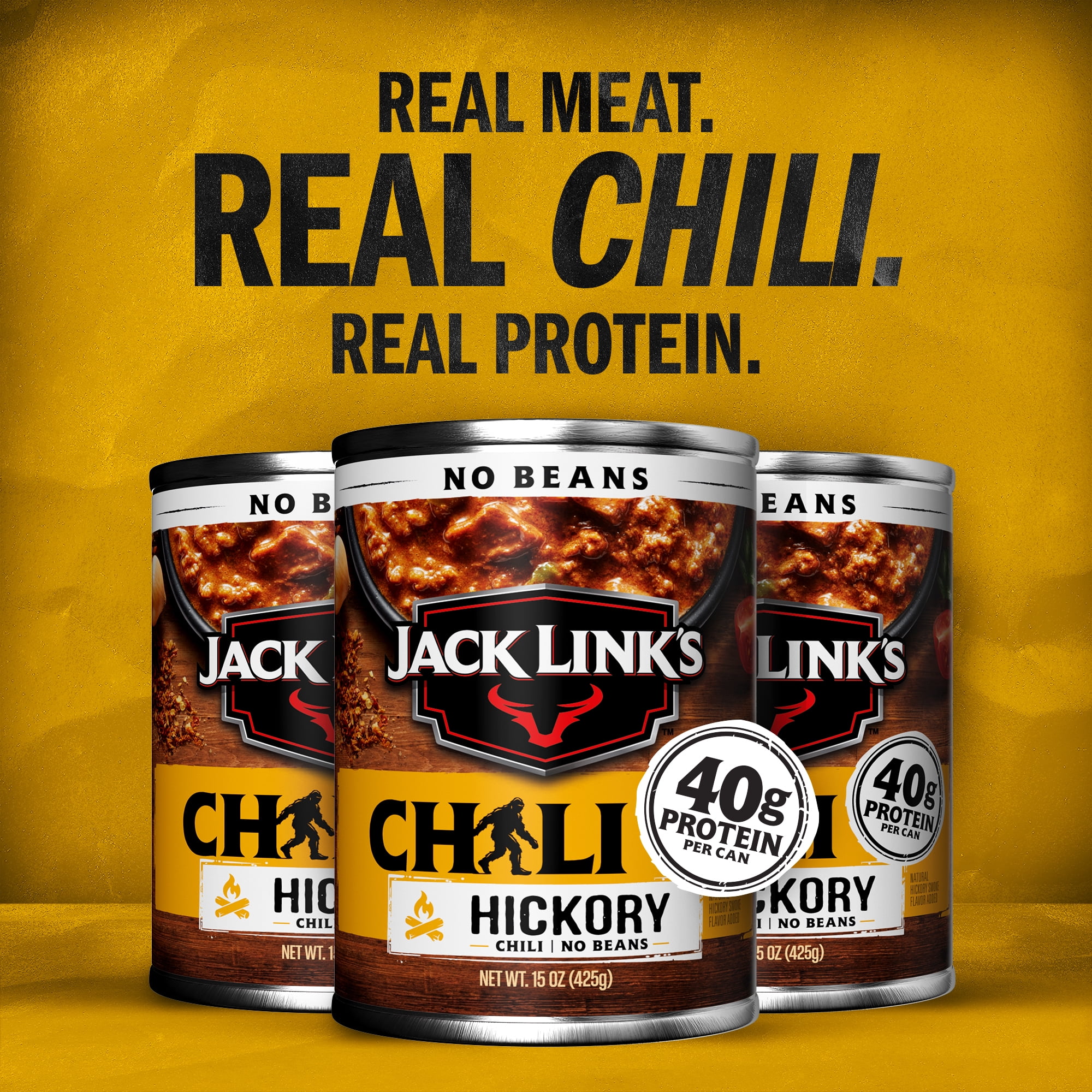 Jack Link's, Chili Hickory Flavored, No Beans, 15oz Can, 36g of Protein, Made with 100% Beef