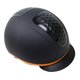 thumbnail image 1 of Casco ecuestre portátil, cómodo, práctico y a la moda. Negro y naranja, 1 of 7