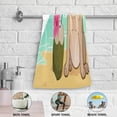 thumbnail image 4 of Hello Summer Bull Dog Kitchen Hand Towels 2 PCS, Beach Coconut French Dog Fingertip Bath Towels Ultra Soft and Highly Absorbent, Decorative Face Towels Dish Washcloths, 28.3"x14.4", 4 of 4