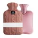 thumbnail image 1 of 1000ml Knitted Hot Water Bottle Solid Color Water-filled Bag Cloth Cover Hand Warmer Winter Soft Ho, 1 of 5