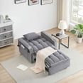 thumbnail image 3 of FFH Recliner Chair, Convertible Sofa Bed with Adjustable Backrest, Charging Ports, Cup Holders and Swivel Phone Stand, Dark Gray, 3 of 10