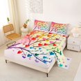 thumbnail image 2 of Manfei Kawaii Rainbow Queen Sheets, Watercolor Tree Queen Sheet Sets, Pink, 4 Pieces, 1 Flat Sheet, 1 Fitted Sheet and 2 Pillowcases, 2 of 6