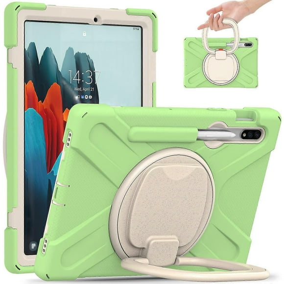 Colorful Case For Samsung Tab S7 11 Inch T870 With Pen Holder, Big Adjustable Ring Stand, Shock Protection Cover