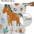 thumbnail image 6 of Kids Blackout Curtains,Each Panel W21 x 63" L,Cartoon Farm Animal Plants Cute Cow Horse Pig Curtains for Boys Girls Bedroom Living Room Baby Room Nursery Window Drapes 2 Panel Set 42" x 63", 6 of 6