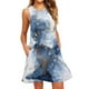 thumbnail image 1 of ICHUANYI Clearance Women's Fashion Sleeveless Round Neck Casual Pocket Printed Dress(Navy, M) ICHUANYI WER2023081115637, 1 of 4