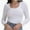 White, variant on Womens Long Sleeve Scoop Neck Shirts Knit Tops Slim Fitted Tees Basic Casual Fall Outfits