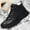 Black, variant on KAQ Men's Winter Fleece Warm Snow Boots Leather Ankle Booties,Casual Lace Up Sneakers Non-Slip Waterproof Walking Hiking Shoes