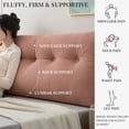 thumbnail image 3 of ANMINY Triangle Headboard Pillow Full Filling Backrest Positioning Support Wedge Pillow, 3 of 7