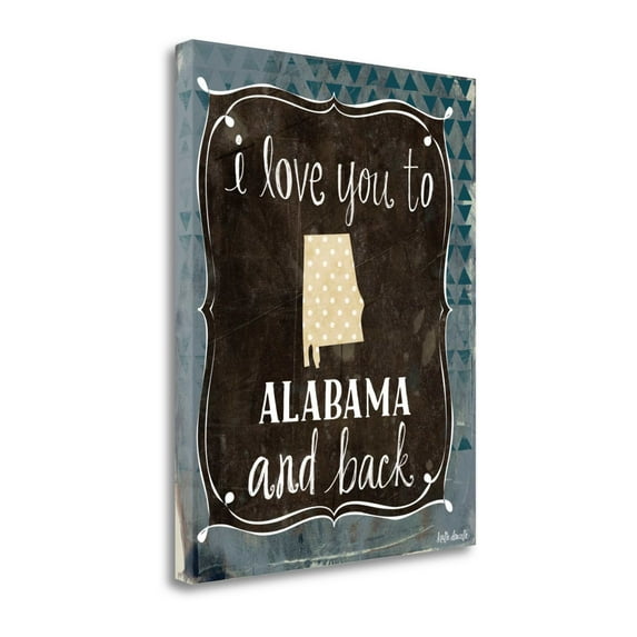 Tangletown Art, 20 x 16 "Alabama and Back " by Katie Doucette, Gallery Wrap Canv