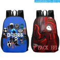 thumbnail image 1 of Roblox-Mochila con estampado de doble cara para niños y niñas, morral escolar con estampado de puertas, Escape de la puerta, 1 of 4