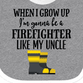 thumbnail image 4 of Inktastic Future Firefighter Like My Uncle Boys or Girls Baby Bib, 4 of 4
