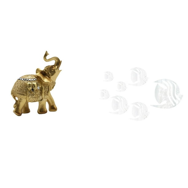 Figura de escritorio,Estante de estatua de elefante para escritorio,oficina,decoración del hogar,Adhesivo de pared,Calcomanías de pared de peces para dormitorio,sala de estar y