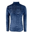 thumbnail image 4 of CONZONE Women's Velvet T-Shirts Long Sleeve T-Shirts for Women Trendy Floral Embroidery Soft Loose Fit 2026 Fashion Tops for Lady, 4 of 5