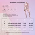 thumbnail image 4 of Haitryli Women's Long Sleeve Glossy Bodystocking Bodysuit Full Body Jumpsuit Unitards Shapewear Bright Pink XXL, 4 of 4