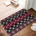 thumbnail image 4 of Pofeuu red Minimalist Snowflake Print Flannel Doormats Rug16"x24"Rug Washable Doormats Indoor Outdoor Rugs for Layered Front Door Mats, Porch, Kitchen, Entryway, 4 of 7