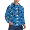 thumbnail image 2 of Honeii Whale And Sea Pattern Mens Hoodies Men's Loose Sleeve Sweatshirt,Pullover Hooded Sweatshirt for Men,Essentials Hoodie-4X-Large, 2 of 7