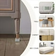 thumbnail image 5 of 16 Piezas Tapas de Patas Silla Protector Piso Silicona Cuadrado Pies Mesa Muebles Almohadillas Inferior Antideslizante-Gris, 5 of 5